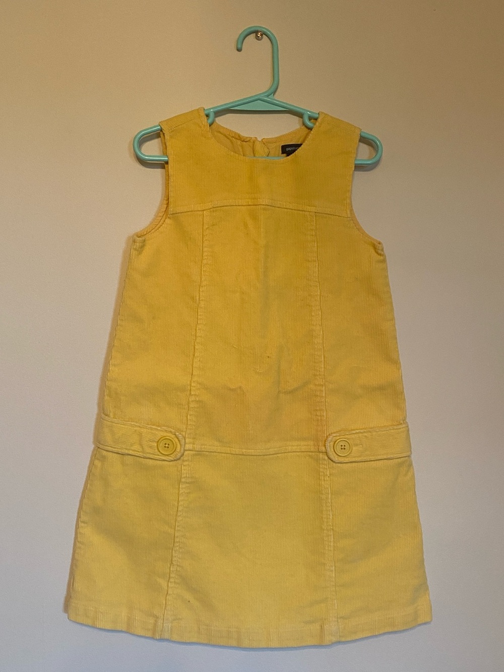 GAP Yellow Corduroy Pinafore Dress for Girls